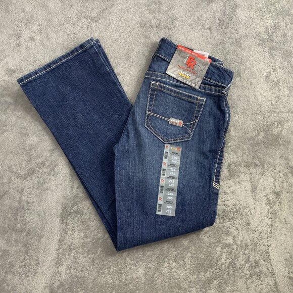 Ariat Jeans Women 28S FR Mid Rise Boot Cut Work Chore Horse Farm Cowgirl Western - Picture 1 of 14